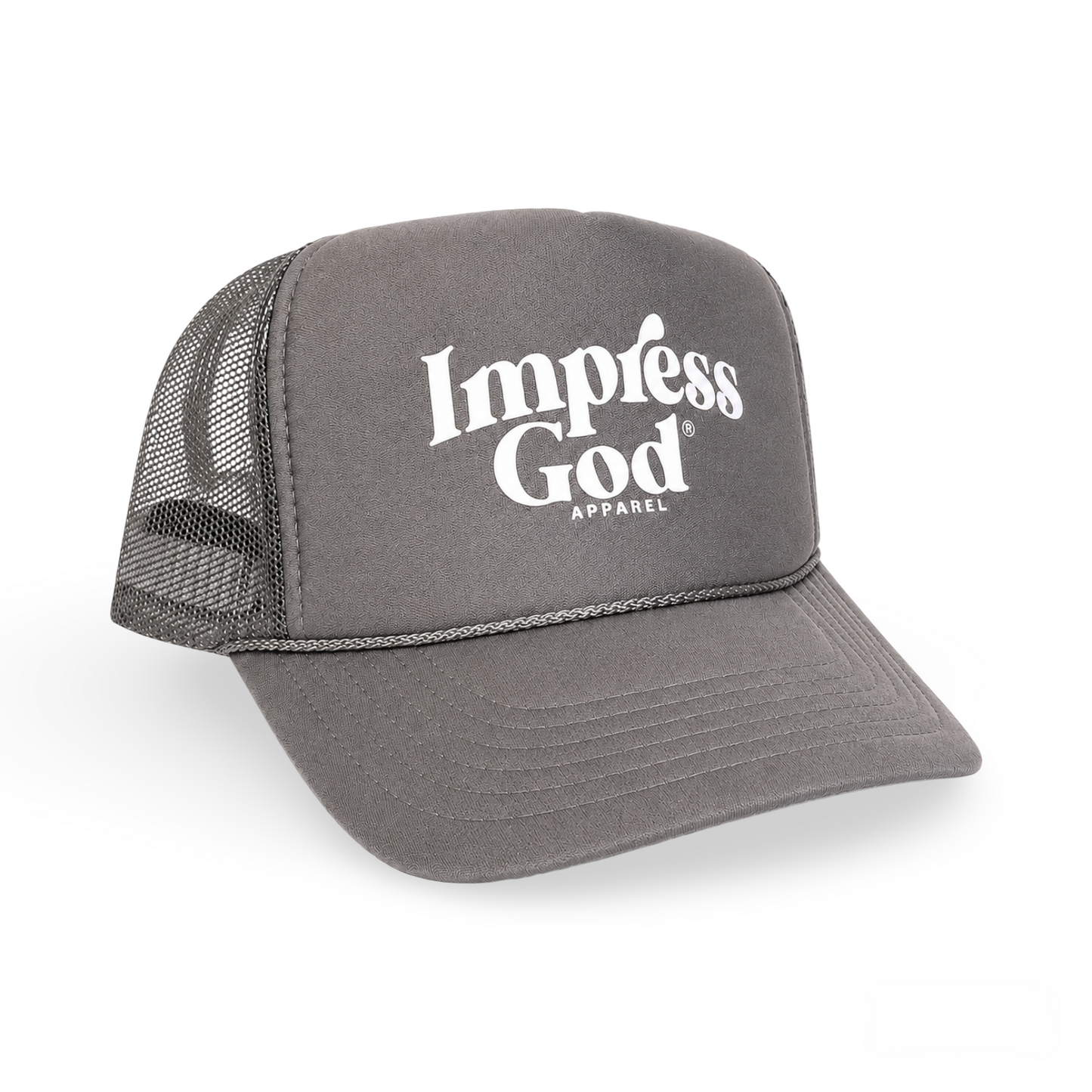 Signature Logo Trucker Hat | Light Grey