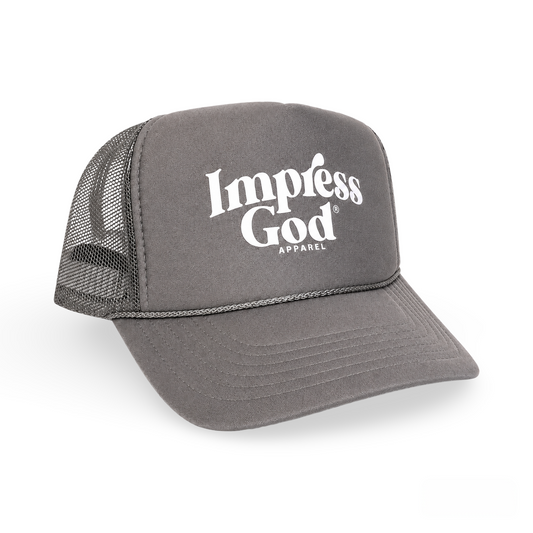 Signature Logo Trucker Hat | Light Grey